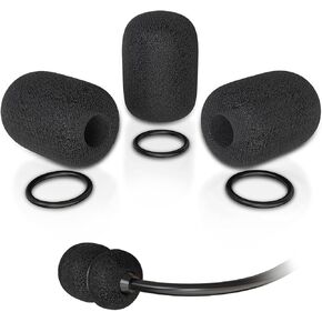 غطاء ميكروفون 3 قطع من Cordro لسماعات Bose A20 للطيران، واقي أمامي بديل لميكروفون Bose A30 A20، فلتر إسفنجي بوب، غطاء إسفنجي للزجاج الأمامي أسود in Kuwait