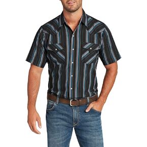 ELY CATTLEMAN Men's Short Sleeve Stripe Western Shirt in Kuwait