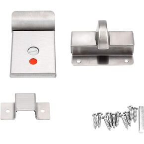 Haofy Bathroom Indicator Privacy Door Lock Zinc Alloy for 12 18mm Doors, Toilet Occupancy Sign with Red Green Status Vacant Engaged Sign for Hospitals Shopping Malls Offices Airports in Kuwait