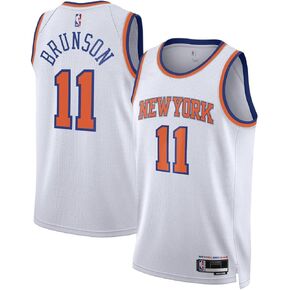 Jalen Brunson New York Knicks NBA Kids Youth 8-20 Association Edition White Swingman Jersey in Kuwait