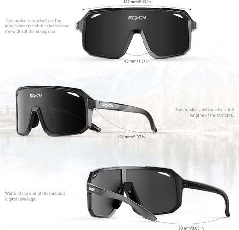 نظارات SCVCN لركوب الدراجات نظارات شمسية رياضية للنساء والرجال والدراجات MTB UV400 حماية للجري والدراجات الجبلية والبيسبول وركوب الدراجات نظارات ركوب BMX وصيد الأسماك والجري وركوب الجولف والقيادة البيسبول 503 in Kuwait