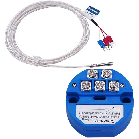 TWTADE Waterproof PT100 Thermocouple + Temperature Transmitter -200~200℃ 4-20MA RTD PT100 SBW Temperature Sensor Isolated Detector Module in Kuwait