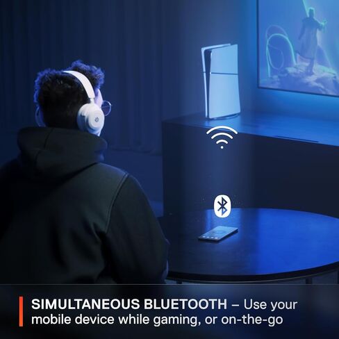 STEELSERIES ARCTIS NOVA 7P ألعاب متعددة الأنظمة اللاسلكية وسماعات الرأس المحمولة - نظام نوفا الصوتي - 2.4 جيجا هرتز وبلوتوث في وقت واحد - بطارية 38 ساعة - USB -C - MIC MIC in Kuwait