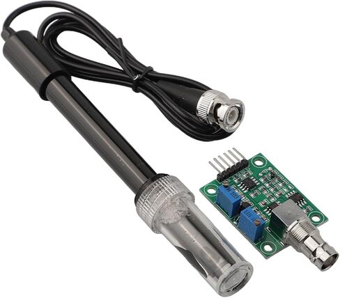 مجموعة مستشعر PH لـ Arduino، نطاق اكتشاف واسع 0-14، استجابة سريعة ≥5S، وحدة مستقرة لمشاريع اختبار جودة المياه مع مسبار قطب PH وموصل BNC (مجموعة pH) in Kuwait