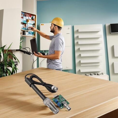 مجموعة مستشعر PH لـ Arduino، نطاق اكتشاف واسع 0-14، استجابة سريعة ≥5S، وحدة مستقرة لمشاريع اختبار جودة المياه مع مسبار قطب PH وموصل BNC (مجموعة pH) in Kuwait