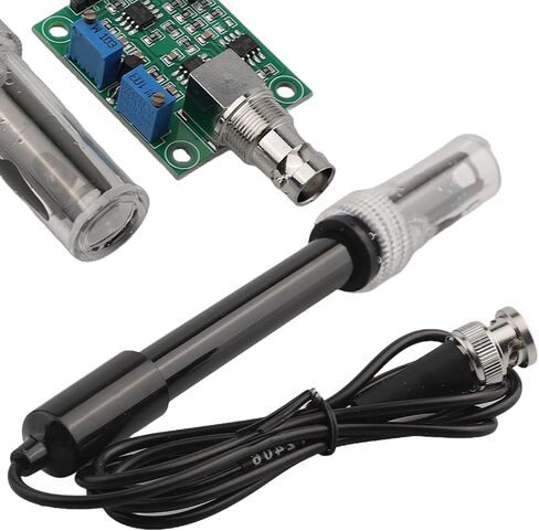مجموعة مستشعر PH لـ Arduino، نطاق اكتشاف واسع 0-14، استجابة سريعة ≥5S، وحدة مستقرة لمشاريع اختبار جودة المياه مع مسبار قطب PH وموصل BNC (مجموعة pH) in Kuwait