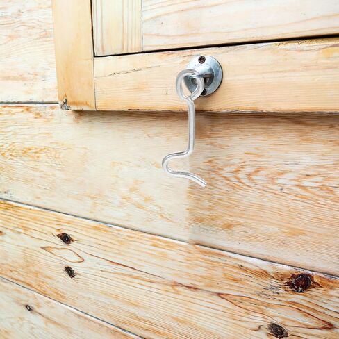Lurrose Hook and Eye Door Latch Cabin Door Safety Latch with Screws 4 Sets Carbon Steel 1.5 Rolling Mute Stand for Windows for Home and Office Use in Kuwait