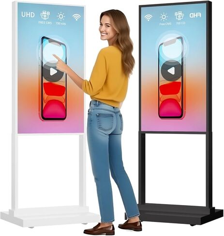 32" Digital Signage Display Kiosk 700-Nit FHD Commercial Display | Free CMS for retail stores, restaurants, exhibitions, hotels and business advertising with remote content management. in Kuwait