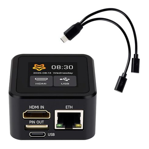 KLAYERS Luckfox PicoKVM، يدعم إدخال فيديو HDMI 1920 × 1080@60 إطارًا في الثانية ومخرج إشارة HID للتحكم في الجهاز، IP KVM خفيف الوزن لإدارة الأجهزة عن بعد مع حافظة معدنية، شاشة تعمل باللمس مقاس 1.54 بوصة in Saudi Arabia