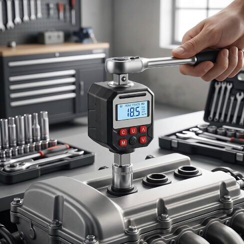 Digital Torque Adapter, 1.5-30Nm 2% Accuracy with Color LCD Track Modes 9 Presets 500 Data Storage, for Automotive Car Motorcycle Maintenance in Kuwait