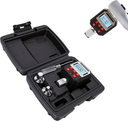 Luocute 1/2in محرك عزم الدوران الرقمي محول، مع شاشة LCD ملونة 1.5 30Nm دقة 2 في المئة 9 إعدادات مسبقة 500 وضع مسار تخزين البيانات، لصيانة دراجة نارية السيارة in Kuwait