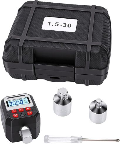 Luocute 1/2in محرك عزم الدوران الرقمي محول، مع شاشة LCD ملونة 1.5 30Nm دقة 2 في المئة 9 إعدادات مسبقة 500 وضع مسار تخزين البيانات، لصيانة دراجة نارية السيارة in Kuwait
