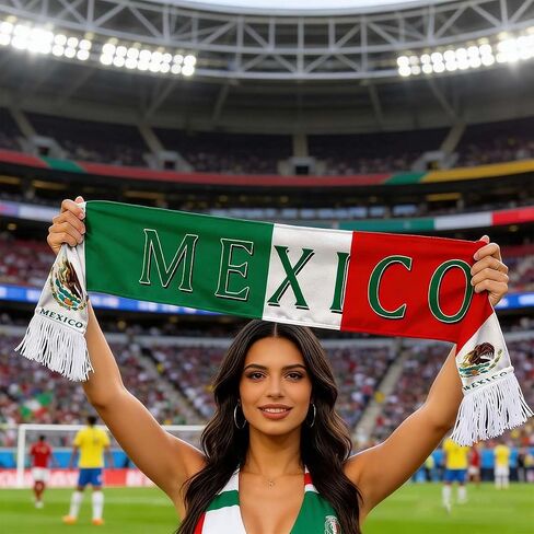 وشاح كرة القدم MEX للمعجبين، وشاح فريق الولايات المتحدة الأمريكية بطباعة على الوجهين، وشاح كرة القدم الأمريكية بطول 59 بوصة ليوم اللعب والارتداء اليومي in Kuwait