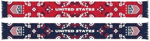 وشاح كرة القدم الرسمي من RUFFNECK USWNT USA | وشاح للرقبة منسوج من الجاكار الفاخر للنساء والرجال | ملابس كرة قدم أمريكية مرخصة رسميًا (طباعة باندانا) in Kuwait