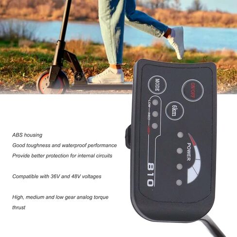 36V 48V S810 LED Display Panel for Electric Bikes Real Time Power Consumption Tracking, 4 Wire Digital Communication, Gear Memory Function in Kuwait