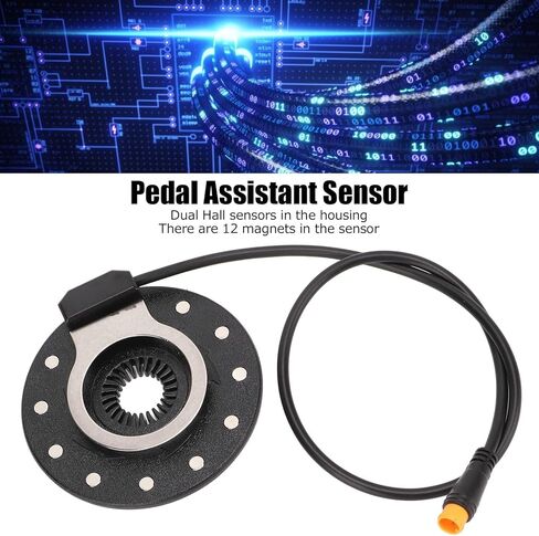 Electric Bike Sensor, 12 Magnet Hall Effect Pedal Assist Replacement for Right Side Small Hole Design in Kuwait