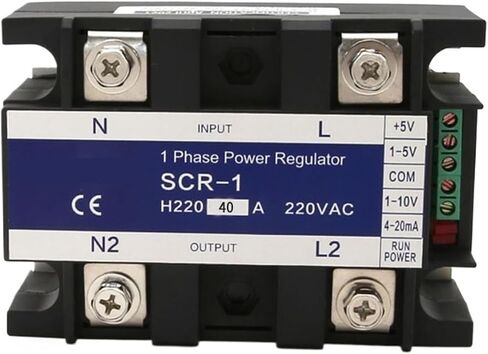 220VAC 40A SCR-40A Single-Phase Voltage and Current Regulator Power Controller Module 4-20mA 1-5V Potentiometer Control in Kuwait