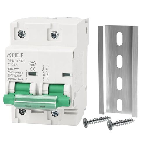 APIELE Miniature Circuit Breakers DC 500V 80Amp 2Pole Circuit Breaker for Solar Photovoltaic Systems, DIN Rail Mount High Current DC Disconnect Switch in Saudi Arabia