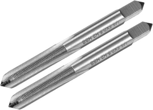 M METERXITY 2-Pack M0.9x0.225mm Metric Thread Tap, High Speed Steel 36mm Length Straight Flute Right Hand Thread Screw Tapping Tool for Drilling/Milling Machines/CNC Machine Tools in Kuwait