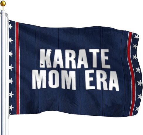 Karate Mom Era Flags For College Dorm in Kuwait