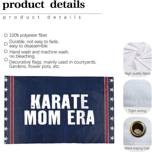 Karate Mom Era Flags For College Dorm in Kuwait