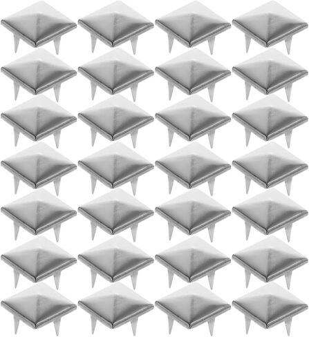 Operitacx 150pcs Square Pyramid Metal Nailhead Studs 10mm 4 Prong Rivet Spikes for Jackets and Shoes with Lasting Shine and Smooth Finish, for DIY Craft Projects and Shoe Decoration in Saudi Arabia