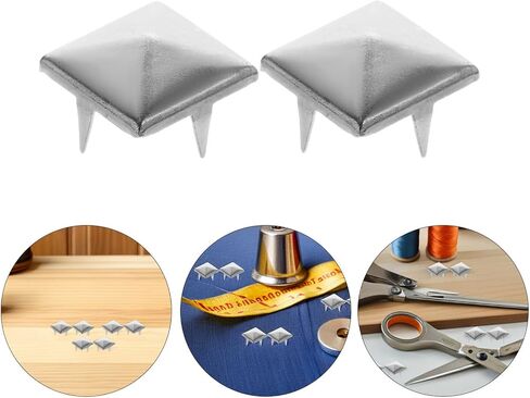 Operitacx 150pcs Square Pyramid Metal Nailhead Studs 10mm 4 Prong Rivet Spikes for Jackets and Shoes with Lasting Shine and Smooth Finish, for DIY Craft Projects and Shoe Decoration in Saudi Arabia