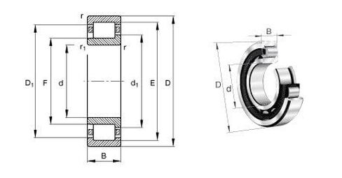 1 قطعة NU1011EM NU1011 32111 H 55x90x18 مللي متر محامل أسطوانية صف واحد تشكيله النحاس قفص تحمل in Kuwait