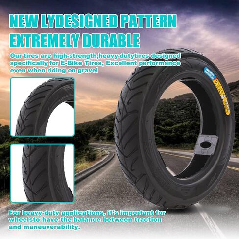 إطارات دراجة مقاس 14 بوصة قابلة للطي مقاس 14 × 2.50 (64-254) إطار دراجة كهربائية صلبة مقاومة للانفجار، إطار دراجة كهربائية مقاوم للثقب بدون أنبوب مناسب للدراجات الإلكترونية للرجال والأطفال in Kuwait
