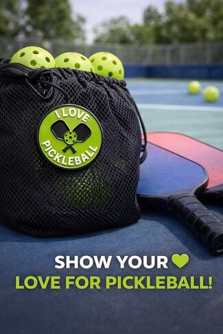هدايا Pickleball شارة معدنية ذات دبوس - "l Love Pickleball" هوية قابلة للتجميع، ملحق دبوس Pickleball للاعبين والمشجعين ومجموعات المجتمع in Kuwait