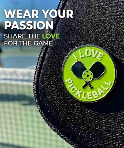 هدايا Pickleball شارة معدنية ذات دبوس - "l Love Pickleball" هوية قابلة للتجميع، ملحق دبوس Pickleball للاعبين والمشجعين ومجموعات المجتمع in Kuwait