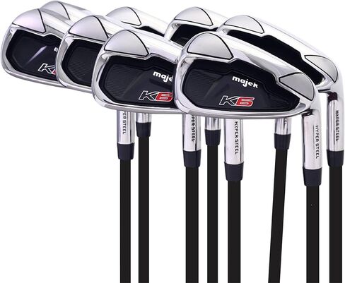 مجموعة حديد Majek K6 للسيدات الكبار مجموعة كاملة مكونة من 8 قطع (4-PW، SW) يد يمنى ليدي فليكس L Flex Club (صغير - 5' إلى 5'3") in Kuwait