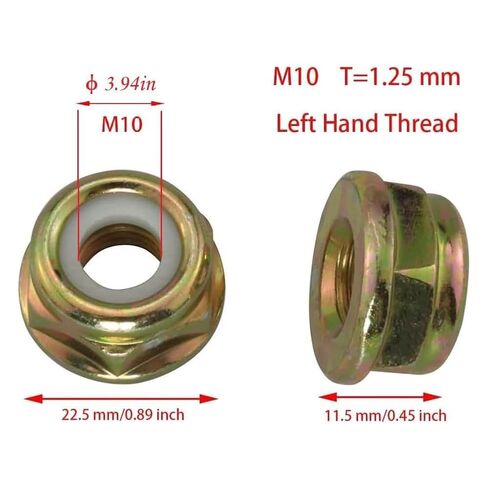 10 قطعة اليد اليسرى العالمي الموضوع شفرة الجوز M10 x 1.25 استبدال لسلسلة الانتهازي آلة تقطيع الفراشي والعتاد رئيس شفرة الملحقات in Kuwait