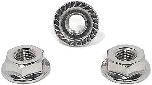 1/4-28 Stainless Steel Serrated Flange Lock Nuts 1/4-28 (25 Pcs) 304 Stainless in Kuwait