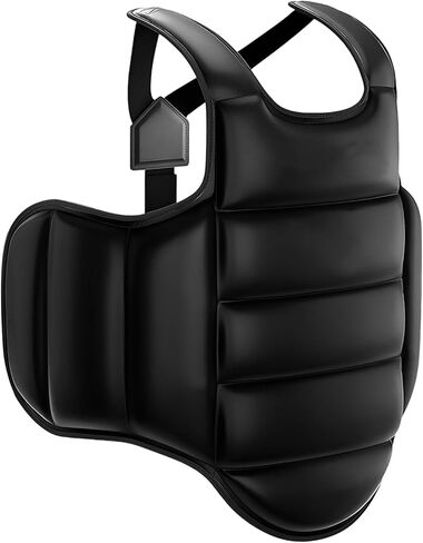 Karate Chest Protector, Reversible Boxing Body Protector, Taekwondo Chest Guard for Adults and Children, Black and White, XL in Kuwait