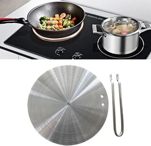 Heat Diffuser Stainless Steel Induction Diffuser Plates Compatible with Electric Gas Stove Glass Induction Heat Diffuser with Handle in Kuwait