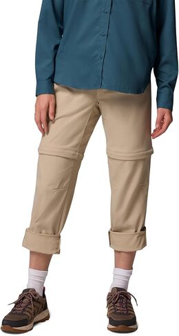Columbia Women's Leslie Falls Convertible Hiking Pants, Ancient Fossil, 4 Short in Kuwait