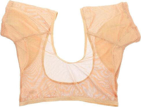 minkissy Armpit Sweat Vest Breathable Mesh Tops Underarm Armpit Sweat Pads for Women Armpit Sweat-proof Sweat-absorbent Vest-Skin Color in Kuwait