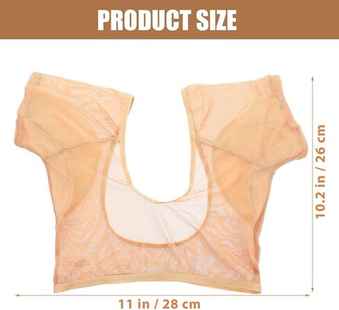 minkissy Armpit Sweat Vest Breathable Mesh Tops Underarm Armpit Sweat Pads for Women Armpit Sweat-proof Sweat-absorbent Vest-Skin Color in Kuwait