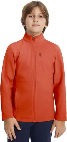 M MAELREG Full Zip Fleece Lined Jacket for Kids Lightweight Water Resistant Coat Boys Winter Long Sleeve Jackets with Pockets in Kuwait