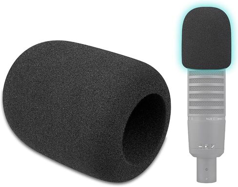 SOULWIT Pop Filter for Electro-Voice RE20/RE27/RE320, Protective Mic Cover Windscreen Foam - Black in Saudi Arabia