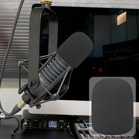SOULWIT Pop Filter for Electro-Voice RE20/RE27/RE320, Protective Mic Cover Windscreen Foam - Black in Saudi Arabia