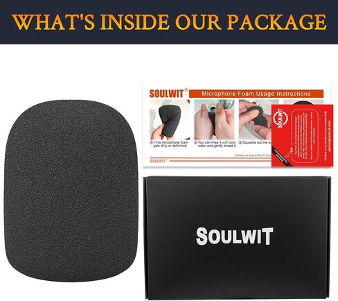 SOULWIT Pop Filter for Electro-Voice RE20/RE27/RE320, Protective Mic Cover Windscreen Foam - Black in Saudi Arabia