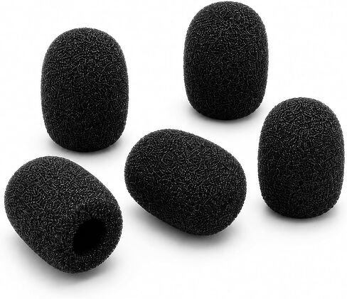 Movo F1/4 Lavalier Microphone Foam Windscreens, 5-Pack Replacement Lav Mic Pop Filters – Fits 4–6mm Mic Capsules, Compatible with RØDE smartLav+, Lavalier GO, Shure MVL, LV4, Sanken COS-11D in Kuwait