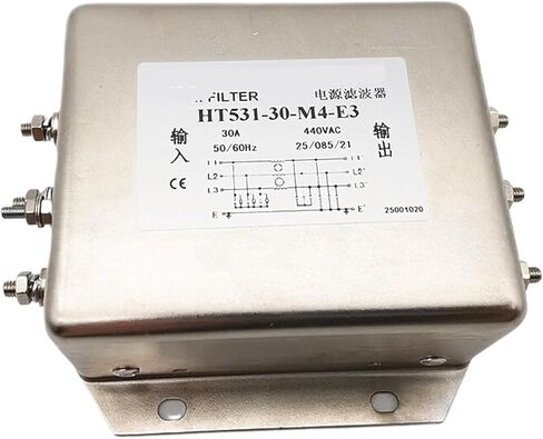 فلتر طاقة تيار متردد ثلاثي الطور 380 فولت HT531-30-M4-E3 10A 20A 30A 50A(HT531-100-M8-F3 100A) in Kuwait