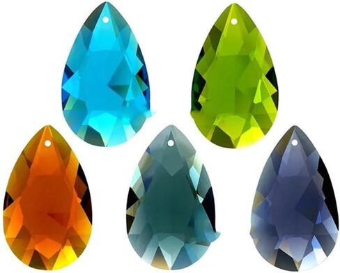 منشور ثريا كريستال، صائد الشمس، قطعتين 38 مم ملون K9 Suncatchers كريستال منشوري قلادة إسقاط أجزاء مصباح معلق ديكور المنزل (بحيرة زرقاء) in Kuwait
