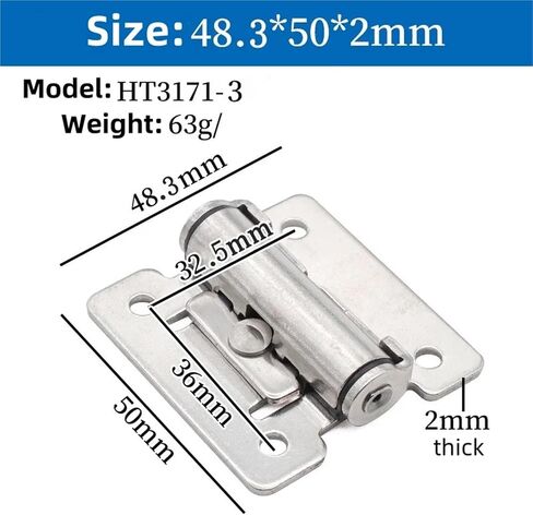 Hinge with Arbitrary Stopping Force Adjustable Positionable Folding Buffer Loose Leaf 1Pcs(HT3171-3) in Kuwait