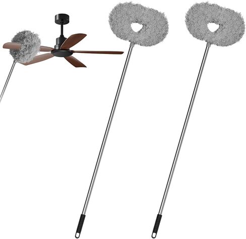 Storystore Ceiling Fan Cleaner Duster - Adjustable Duster with Extension Pole,Dusters for Cleaning Fan Blade, Walls and Cobweb (Blue) in Kuwait