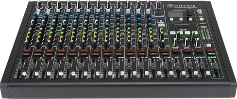 حزمة توفير الصوت: (1) خلاط تناظري Mackie ONYX16 ذو 16 قناة مع USB متعدد المسارات/3 نطاقات EQ + حزمة بلوتوث مع (1) غطاء غبار Mackie Onyx16 لخلاط Onyx 16 (عنصران) in Kuwait