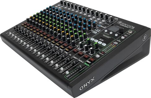 حزمة توفير الصوت: (1) خلاط تناظري Mackie ONYX16 ذو 16 قناة مع USB متعدد المسارات/3 نطاقات EQ + حزمة بلوتوث مع (1) غطاء غبار Mackie Onyx16 لخلاط Onyx 16 (عنصران) in Kuwait